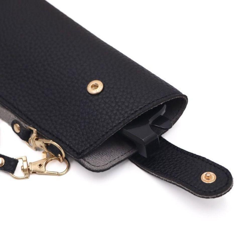 Portable Pu Leather Glasses Bag Leather Rope Sunglasses Eyeglass Bag  Eyewear Protector Case