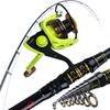 Fishing Rod Reel Set Telescopic Spinning Rod with 12BB Smooth Fishing Reel Portable Fishing Rod Set