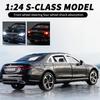 1/24 Модель игрушечного автомобиля из сплава Benz S400L Металлическая литая модель автомобиля Изысканное мастерство Коллекция Звук Свет Подарок на день рождения ребенка