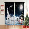2024 Санта-Клаус С Новым годом Рождественская елка Красная зеленая Детская спальня Гостиная Домашнее украшение Шторы