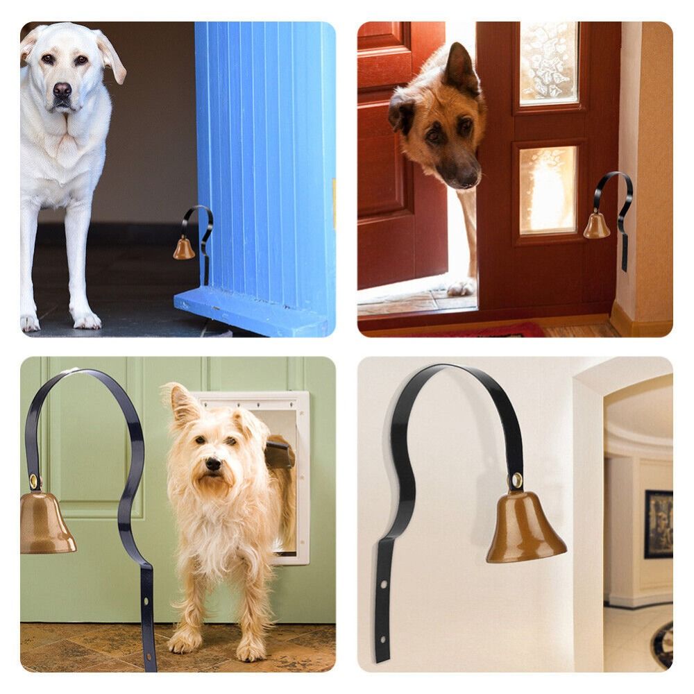 Creative Shop Decor Supplies Home Wall Mounted Pet Dog Bell Door Bell Metal Training Doorbell