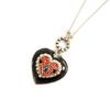 [E5765] - Designer Necklace 'Coeur Clèves' Black