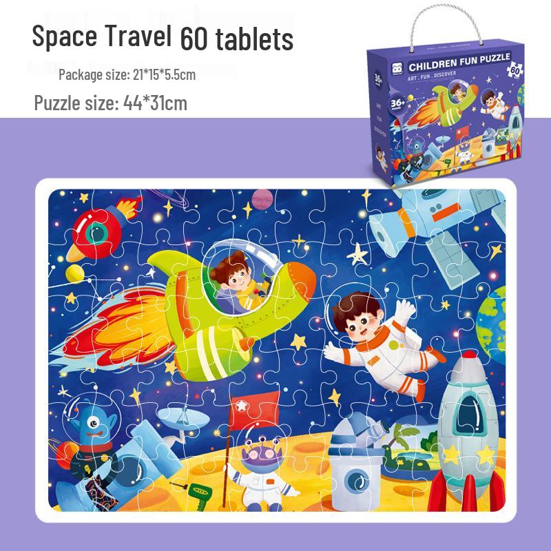 Детская коробка пазлов с крупными деталями для возраста 3-6 лет: Идеально для детского сада, праздничных подарков и раннего обучения