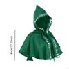 Хэллоуин Плащ Карнавалы Костюм Роли Игра Короткий Переодевание Мрачный Капюшон