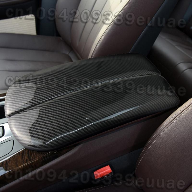 Для BMW X5 X6 X7 E70 E71 F15 F16 G05 G06 G07 ABS Углеволокно Стайлинг автомобиля Крышка центральной консоли Отделка подлокотника Защитная крышка