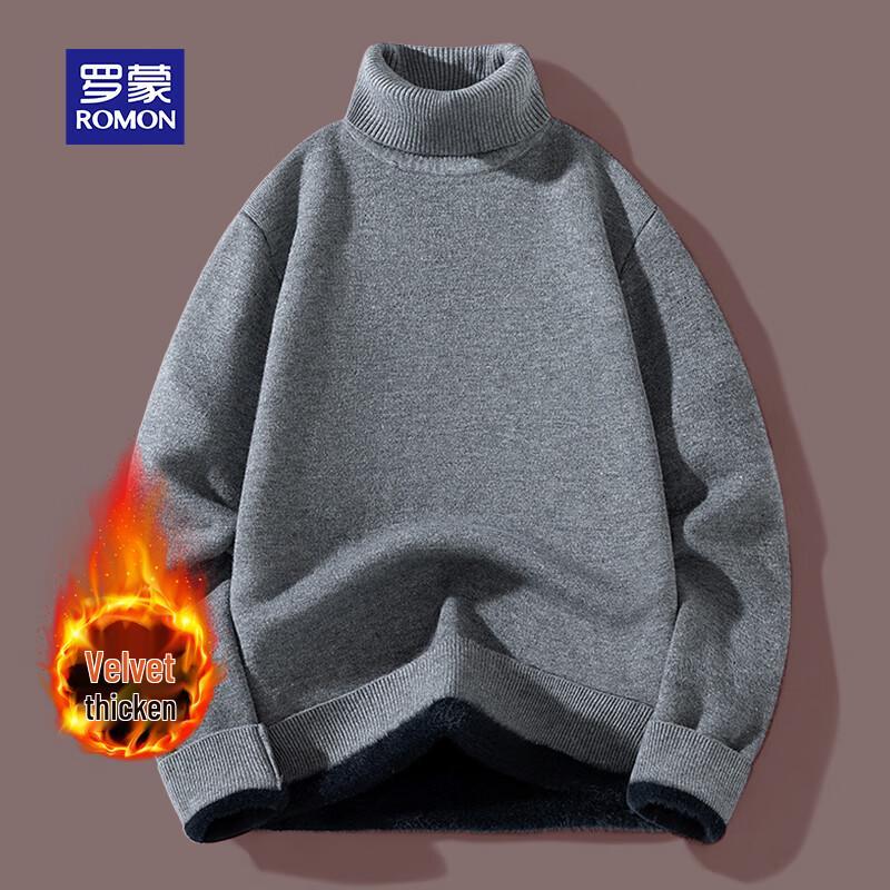 ROMON Men's Turtleneck Knit Sweater