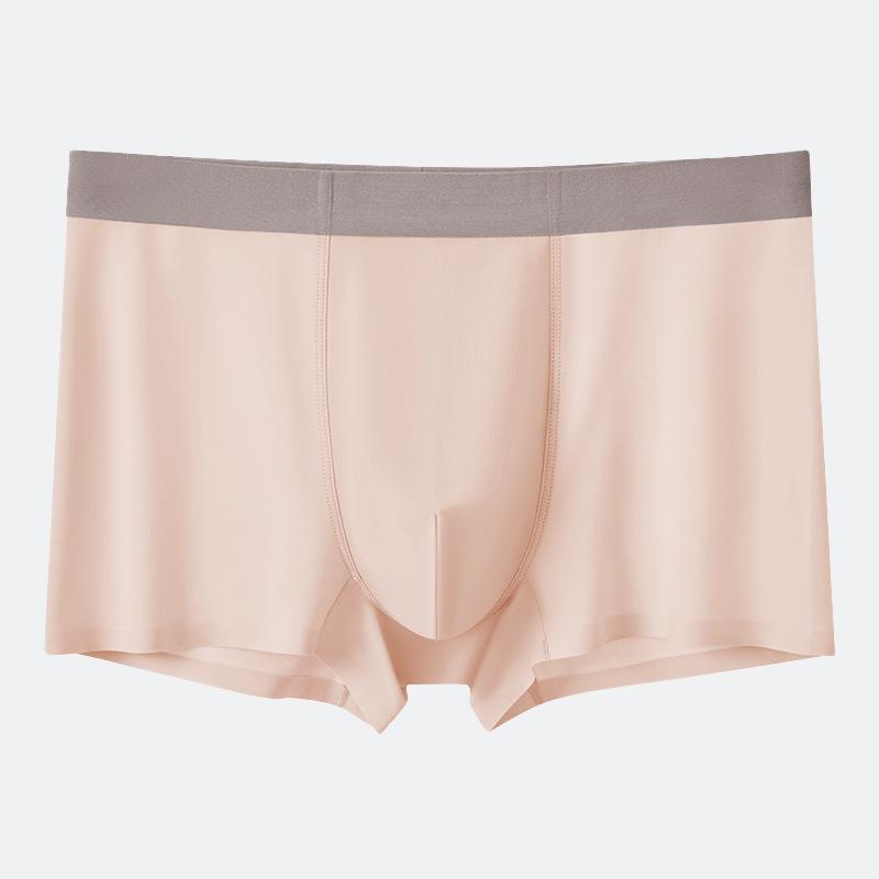 Мужское нижнее белье большого размера дышащее быстросохнущее трусы с плоским углом летнее прохладное ледяной шелк нижнее белье для мужчин