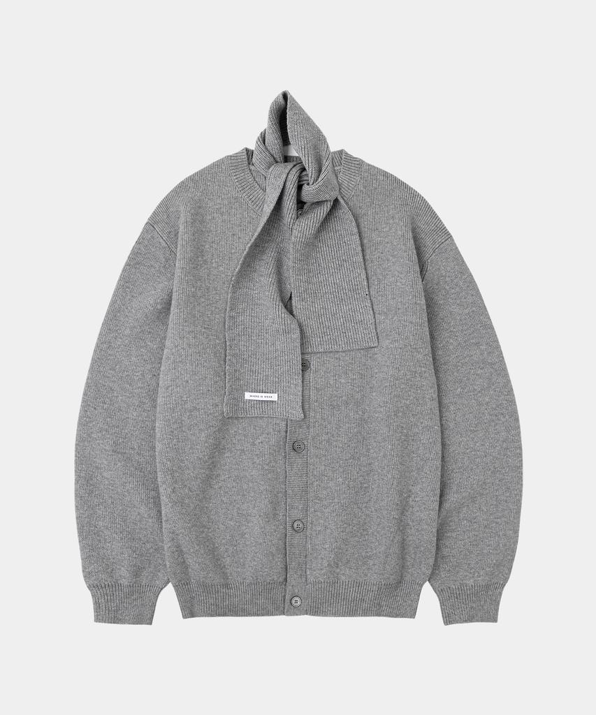 LETTERCOMO Essential Plain Round Knit Cardigan 5 Colors