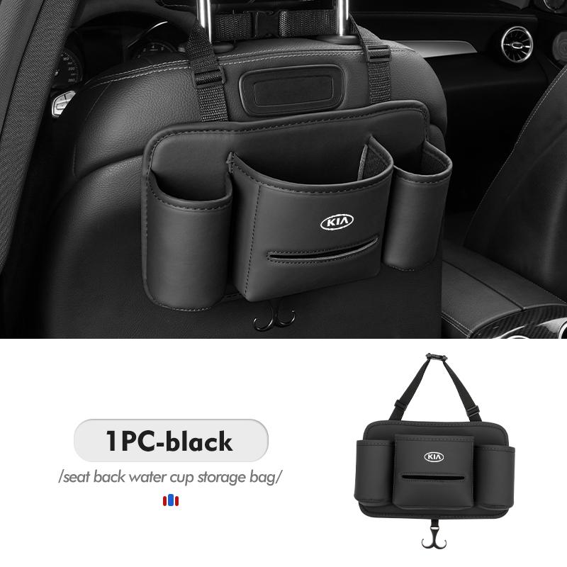 CAUWZ1 Car Seat Middle Armrest Leather Hanging Organize Storage Bag For KIA Cerato Proceed Venga Stonic Picanto Sorento Stinger