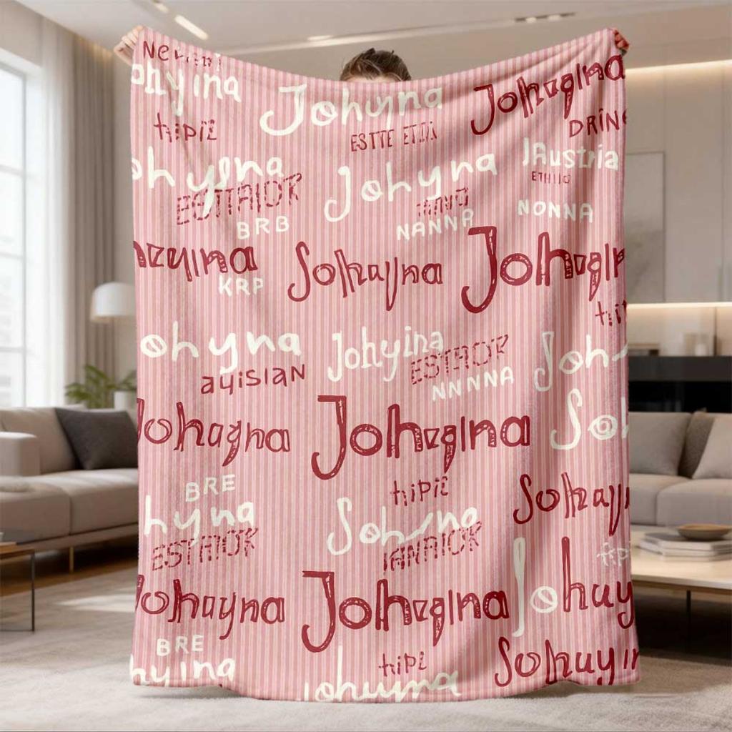 2026 Latest Flannel Blanket Luxurious Plush Blanket Soft Warm AllSeason Cozy Throw with Pink & White Striped or Marbled Pastel Design in Pink, Red, Be