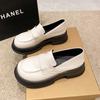 Womens Loafers Shoes Female Footwear Oxfords Clogs Platform Casual Sneaker British Style Round Toe Slip-on Dress Leather Retro