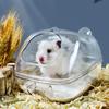 New Transparent Hamster Bathroom House Cage Box with Bath Sand Room Toy, Small Pet Mouse Toilet, Pet Supply Accessories