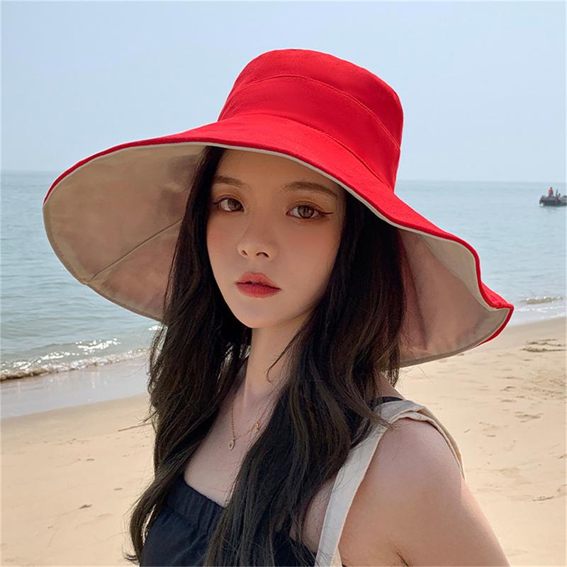 Двусторонние солнцезащитные шляпы с большими полями, анти-УФ-защита, рыбацкая кепка, складная панама, летняя шляпа от солнца с козырьком