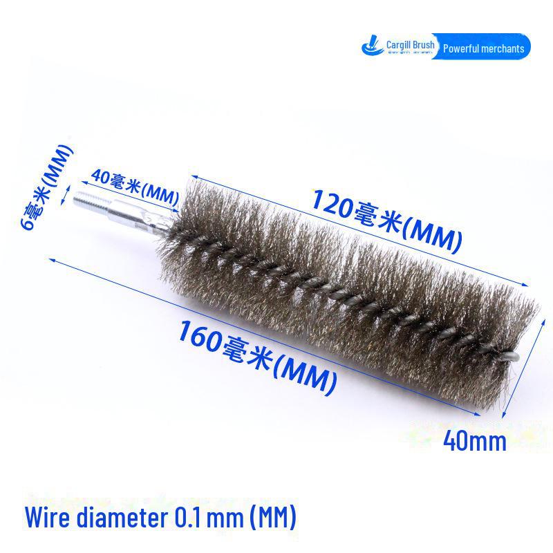 Щетка для труб из нержавеющей стали M6 для глубокой очистки отверстий и удаления ржавчины, сталь 304