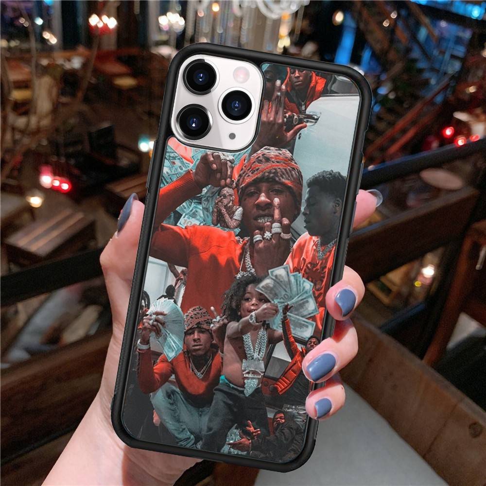 Rapper Youngboy Never Broke Again PC+TPU Phone Case For IPhone 17 16 15 14 13 12 11 Pro Max Plus Kawaii Cartoon Cover