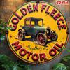 Retro Motor Oil Metal Sign Vintage Garage Wall Decor Green Car Art