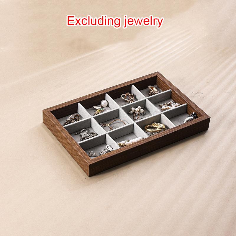 1шт лоток для ювелирных изделий большой емкости ореховая коробка дисплей кольца и ожерелья дисплей лоток торговый прилавок много стилей
