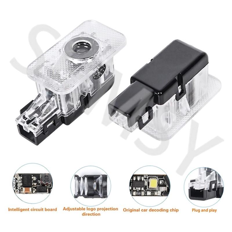 2Pcs Car Led Door Welcome Light Projector Ghost Shadow Lamp For Volvo Polestar 1 2 V60 S90 S60 XC40 XC60 XC90 S80 V40 2020 2021