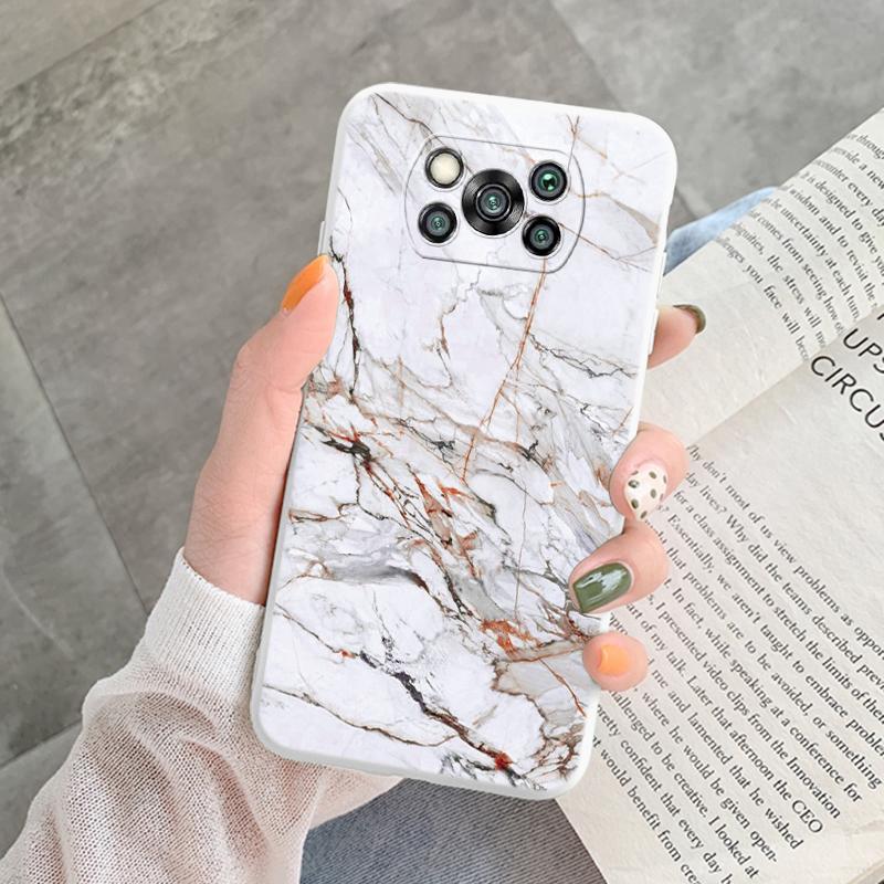 Чехол Poco X3 Pro Pocox3 NFC Роскошный Блестящий Золотая Фольга Океанский Мрамор Силиконовый Мягкий Чехол для Телефона для Xiaomi Poco X3 X5 X6 Pro