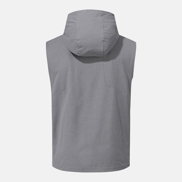 DESCENTE Training Hoodie Sleeveless Melange Gray (Sq321Tst72)