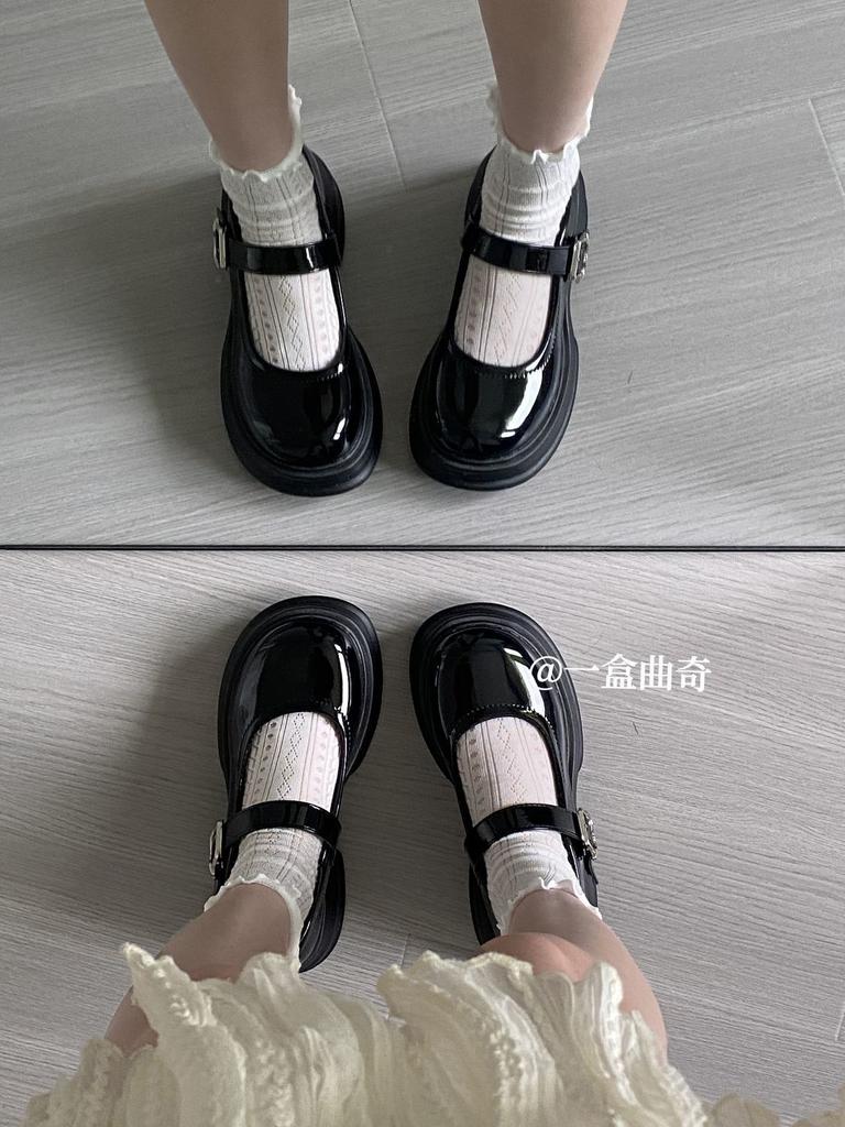 Sweet and Cool French Mary Jane Women's Shoes Summer Thick Heel 2025 New Single Shoes Platform Jk Small Leather Shoes College