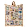Book Lovers Gift Blanket Book Club Theme Blanket for Book Lovers Holiday Gift