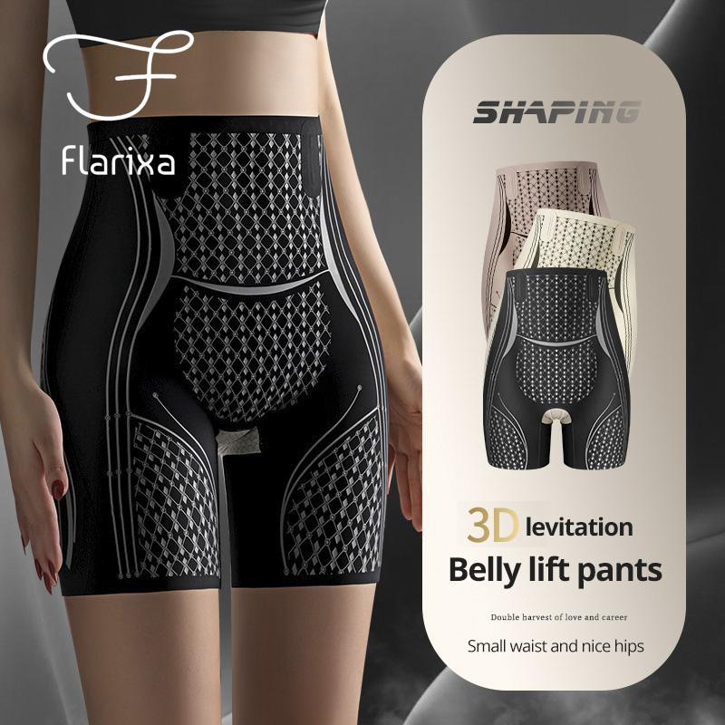 Flarixa Бесшовные защитные шорты для женщин, корректирующее белье с высокой талией, шорты-боксеры с подтяжкой живота, под юбкой, формирователь тела
