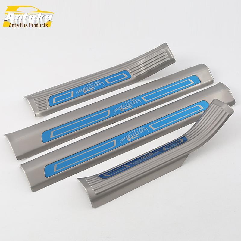 18 CC Яркие накладки на пороги и бампер багажника, защищающие от царапин, наклейки на приветственные педали