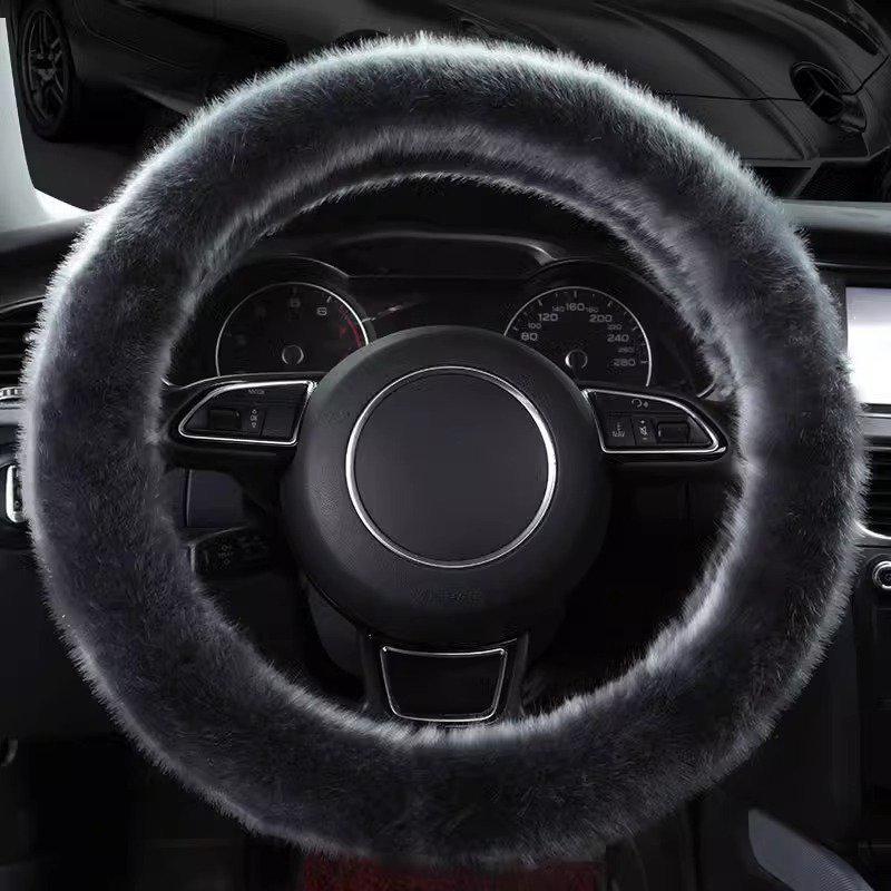 Модная Нескользящая Зимняя Плюшевая Накидка на Руль Автомобиля - Теплая и Износостойкая для Мужчин и Женщин