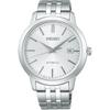 Мужские механические автоматические часы Seiko Selection SCVE059 Белый циферблат Нержавеющая сталь Календарь даты Прозрачная задняя крышка