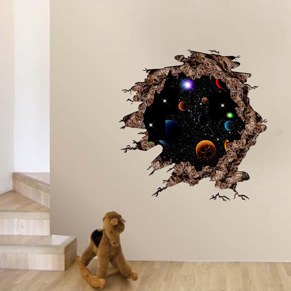 3D наклейки на пол/стену, съемные настенные наклейки, виниловые художественные декоры для гостиной