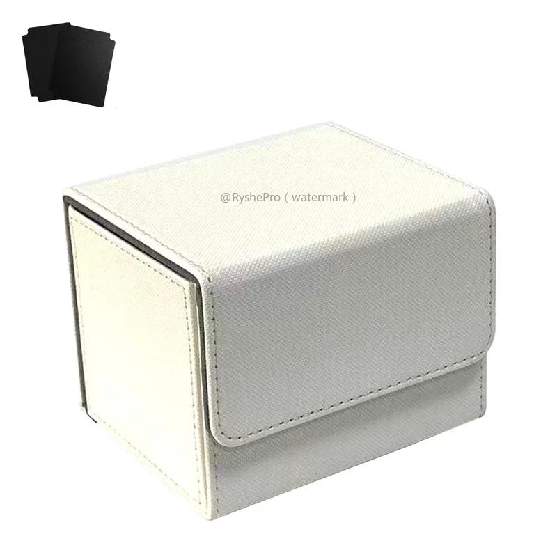 Commander Card Deck Box Fit 100+ Single Sleeved Card Storage Box Leather Magnet Magic Gathering Card Case for TCG CCG MTG Cards