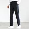 FAPAI Men's Easy-Care Elastic Waist Straight-Leg Dress Pants