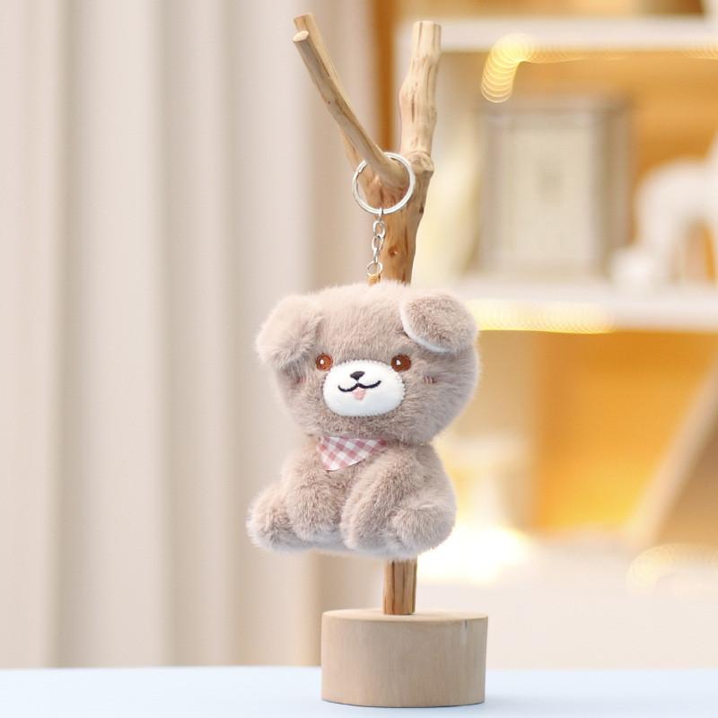 Rabbit Bear Duck Keychain Cute Cartoon Girl Backpack Hanging Plush Gift Doll