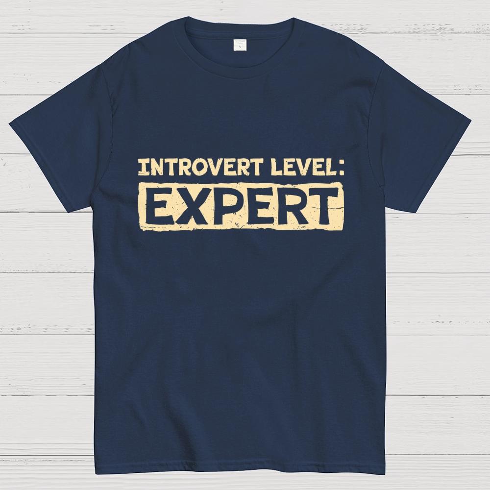 Introvert Level:Expert Cotton Summer Casual Cool Loose T-Shirt
