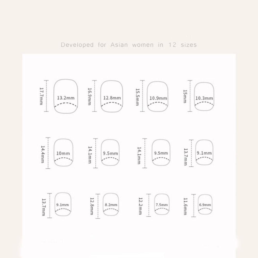 Французские накладные ногти Короткие круглые кончики ногтей Модные накладные ногти для своими руками