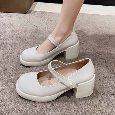 Нескользящие сандалии с круглым носком, женские повседневные летние туфли с вырезами, простые элегантные туфли, корейская мода, обувь для вечеринок, женский дизайн, высокие каблуки