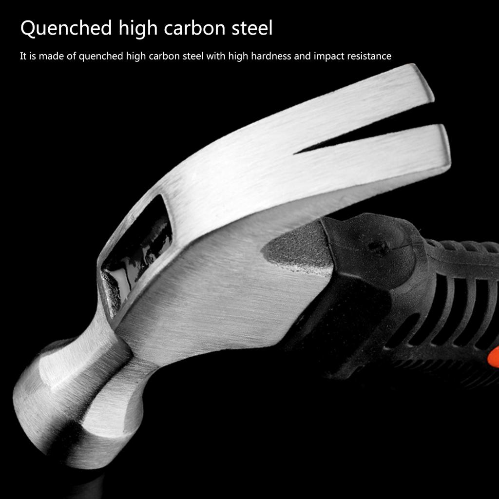 Portable Non-slip Handle Steel Hammer Household Multifunctional Construction Tool Woodworking Hammer Nail Claw Hammer