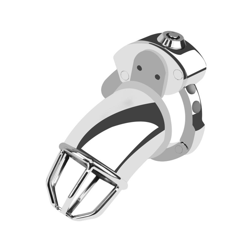 New Metal Penis Restrict Chastity Cock Cage for Men Adjustable Lock Penis Ring Chastity Device Couple Sex Games Adult Toys Cock