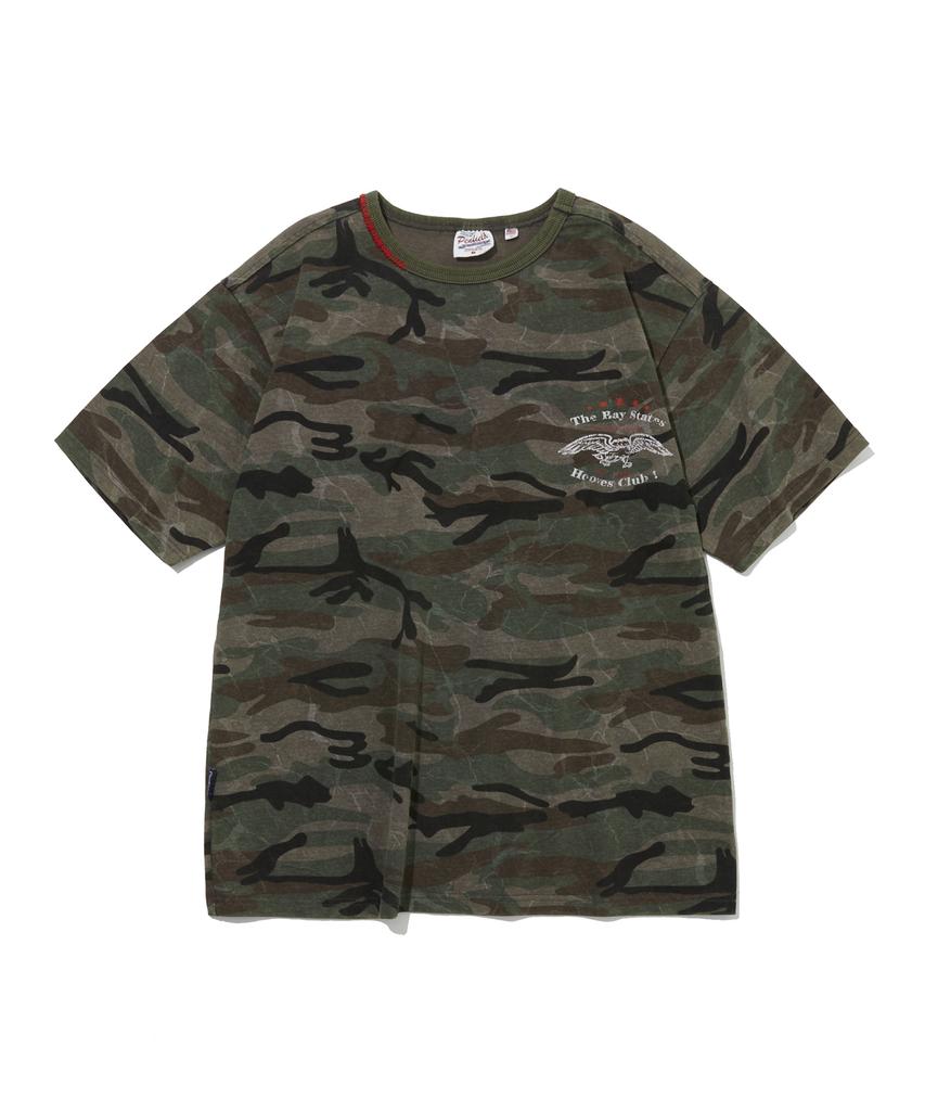 PENFIELD Washed Bay State Camo T-Shirt Green_Fs2Kt64U