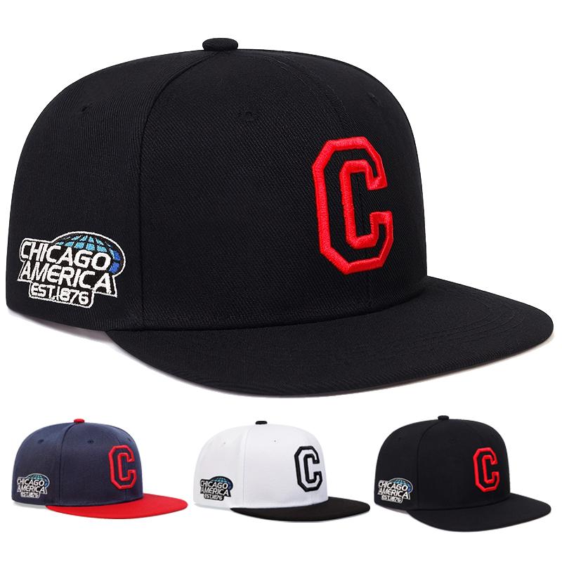 Унисекс CHICAGO Вышитая бейсболка Хлопковая кепка Snapback Регулируемые спортивные кепки в стиле хип-хоп Мужские и женские уличные солнцезащитные кепки Кепка дальнобойщика