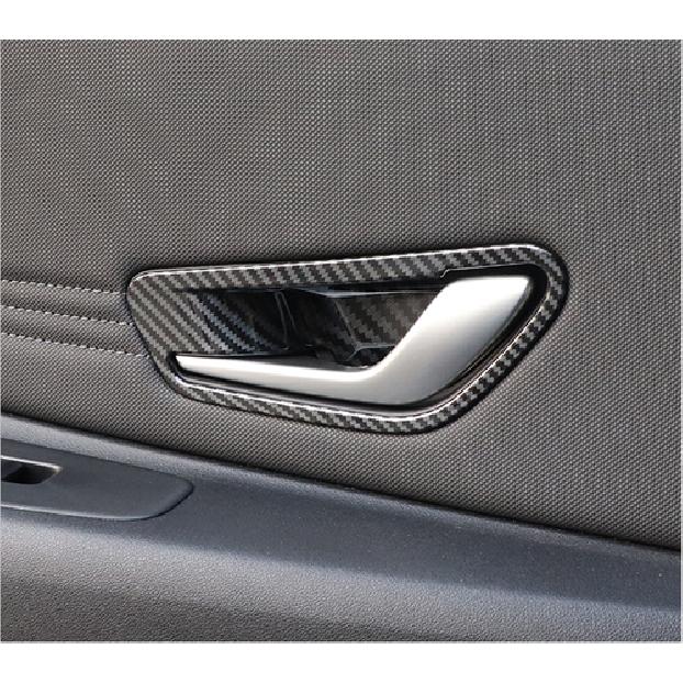 For Hyundai Santa Cruz -2025 Carbon Fiber Inner Door Handle Bowl Cover Trim