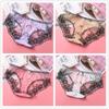 4pcs/set Women Transparent Panties Low-rise Mesh Sexy Briefs Lingerie Female Underwear