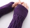 Акриловые вязаные митенки Зимние женские перчатки Теплые длинные сексуальные вязаные гетры Перчатки EMA