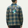 Vans Plaid Skull Pirate Parrot Emblem Print Polo Jacket Men Jacket Yellow VN0A54JHZ6Z