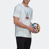 Adidas Футболка Messi Series 3K Football Sports с круглым вырезом и короткими рукавами, мужские топы белого цвета HA0902