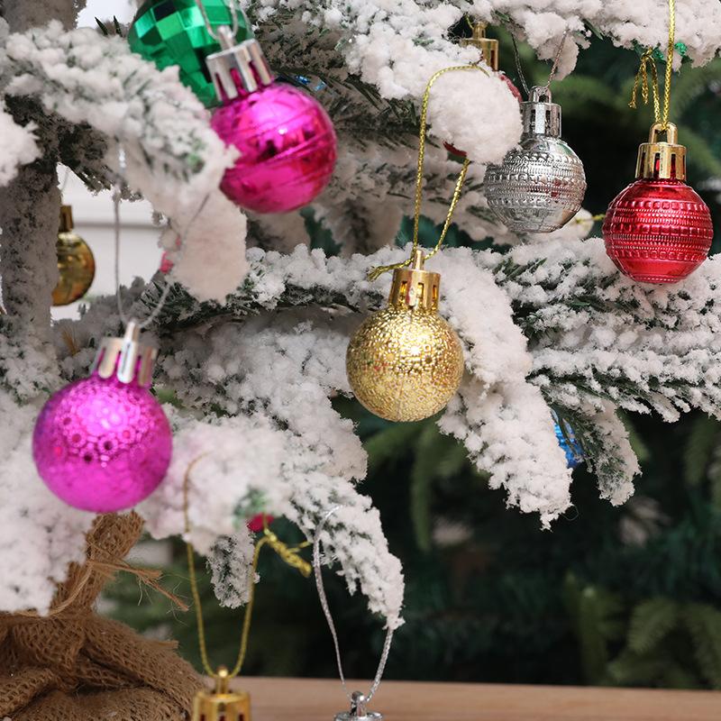12Pcs 3cm Color Electroplating Ball Christmas Tree Decor Xmas Festival Hanging Ornament