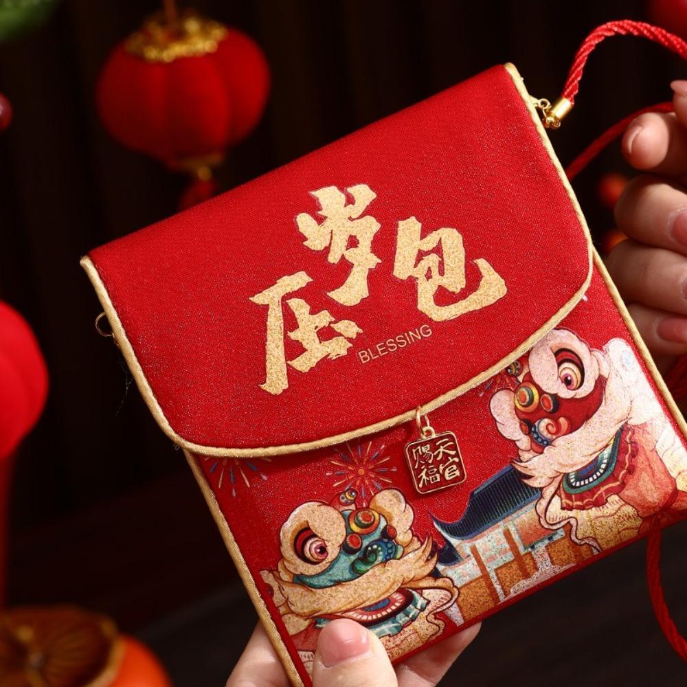 Snake Chinese Year Packet Envelopes Cloth New Year Pocket Bag New Gift Bags Party Supplies