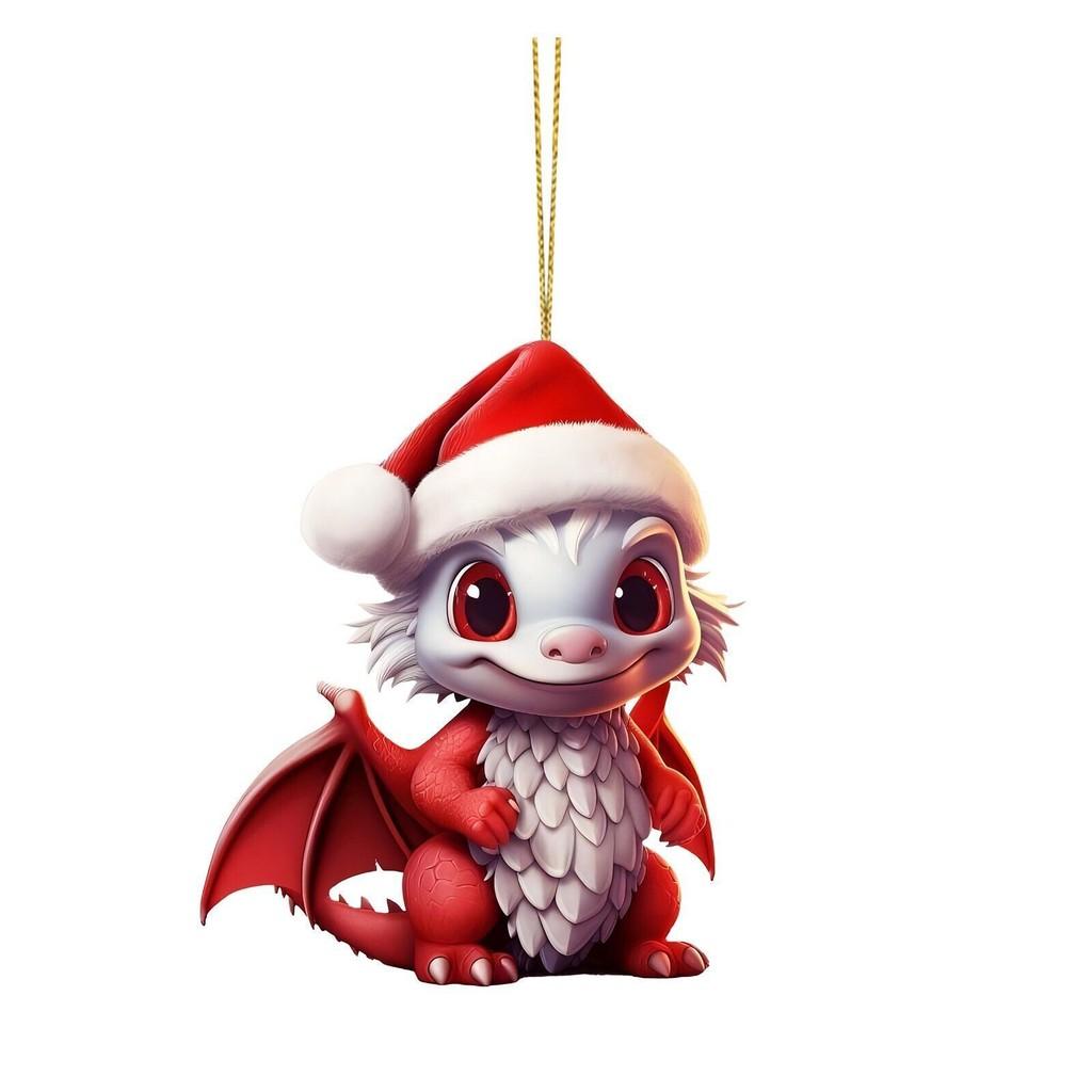 Charming Cartoon Dinosaur Acrylic Ornament For Joyful Christmas Tree Decoration