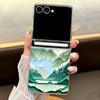 Магнитный чехол для телефона с принтом Снежной Горы для Samsung Galaxy Z Flip7 FE Flip6 Flip5 Flip7 6 Ударопрочная прозрачная жесткая крышка из поликарбоната Складная